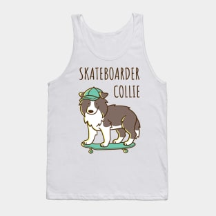 Skateboarder Collie Tank Top